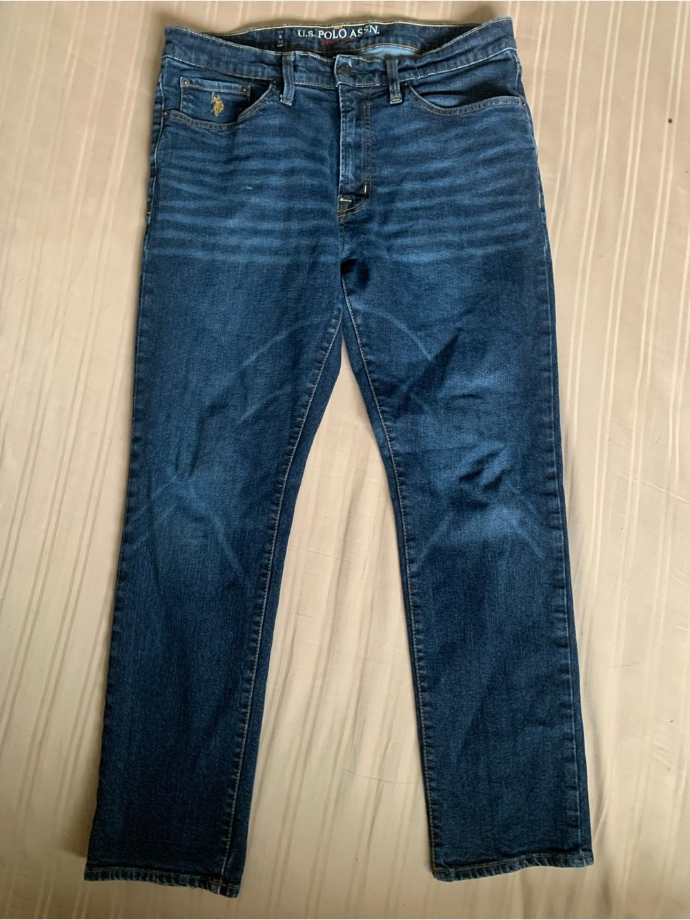 U.S. Polo Assn. Men's Dark Blue Straight Leg Jeans